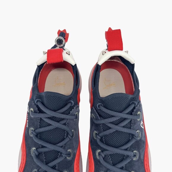 Christian Louboutin Arpoador Navy Drawstring Sock Sneakers Size 37 US 7 Women's - Picture 5 of 15